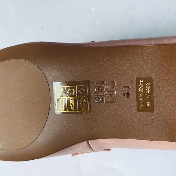 BiBi Lou Leather Loafer Buckle Snaffle Bit Horsebit Salmon Pink Italy Sz 40/10 - Picture 12 of 13